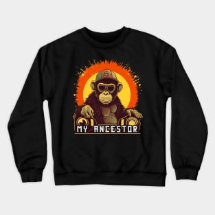 My Ancestor Monkey Cool DJ Ape Crewneck Sweatshirt